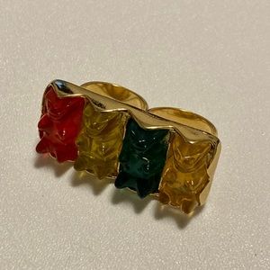 Katy Perry x Romeing Perry Gold & Resin Gummy Bear 2 Finger Ring